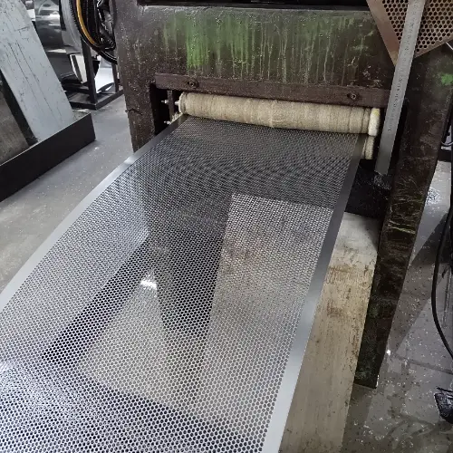 perforating metal grille
